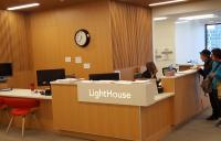 Reception desk at the Lighthouse for the Blind in San Francisco -  high resolution